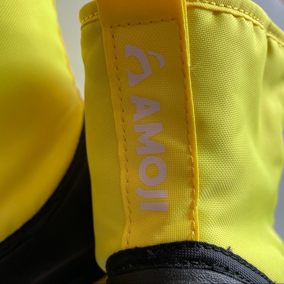 Kids Rain Lace-up Boots Yellow Size 3/6 - Picture 7 of 8